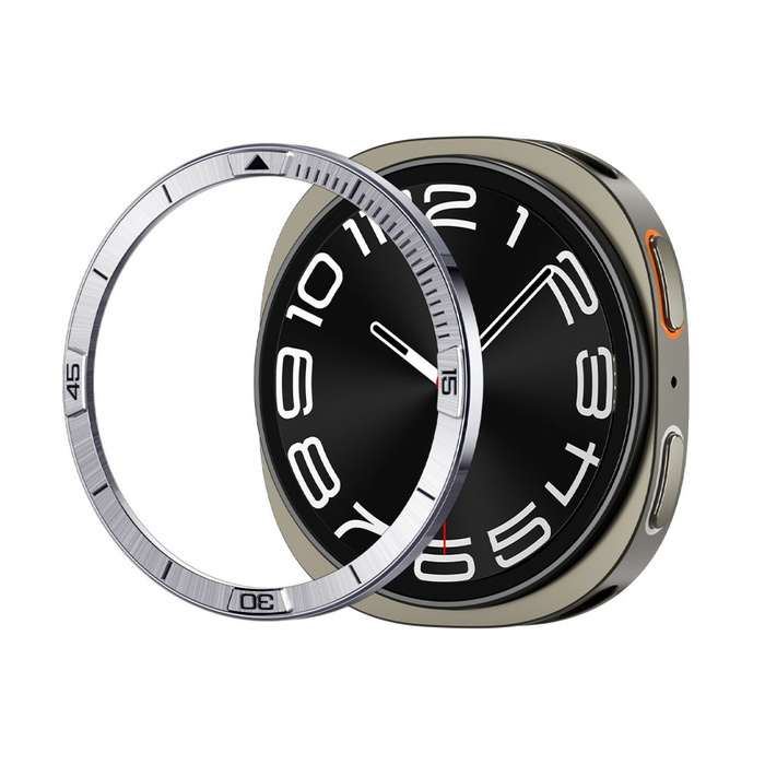 PIERŚCIEŃ ETUI SAMSUNG GALAXY WATCH 8 44 MM SPIGEN BEZEL TUNE PILOT SREBRNY