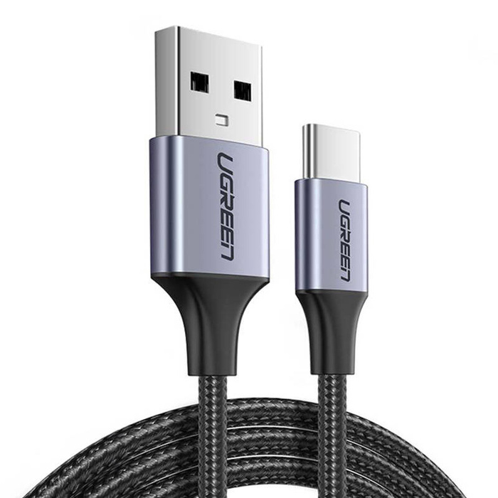 Kabel UGREEN USB do USB-C QC3.0 1m z aluminiową wtyczką US288 Czarny
