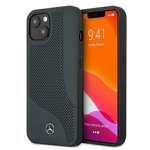 Etui MERCEDES Apple iPhone 13 Mini Leather Perforated Area Granatowy Hardcase