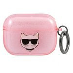 Etui KARL LAGERFELD Apple AirPods 3 Glitter Choupette Różowy Case