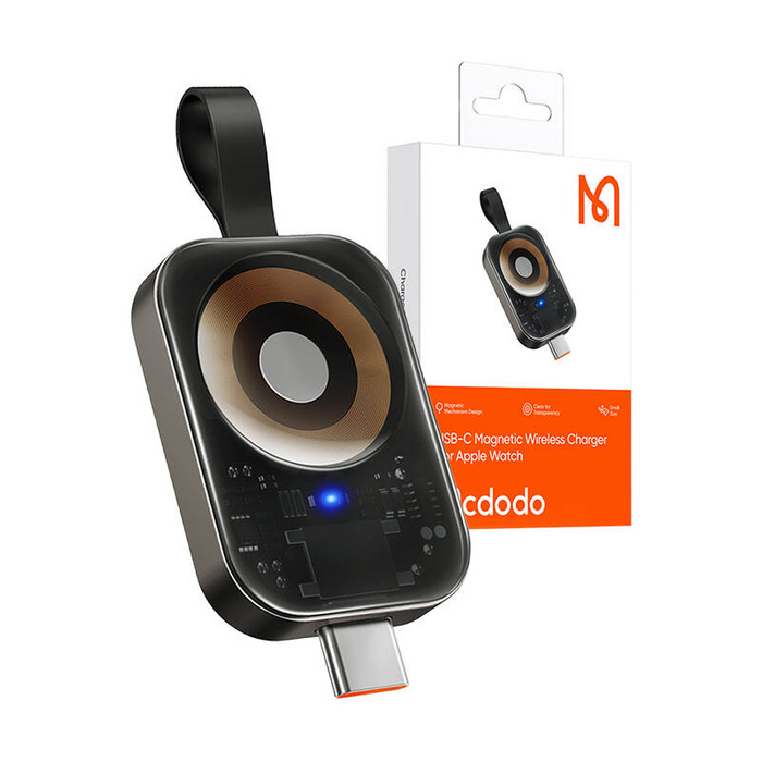 Ładowarka magnetyczna McDodo CH-2062 dla Apple Watch, USB-C (czarna)