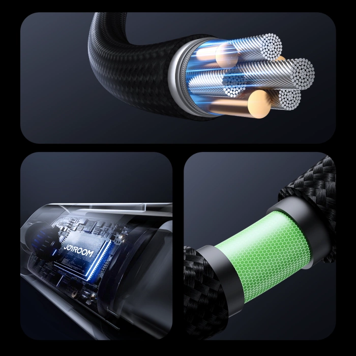 Kabel Joyroom S-A16 Pro Prism Series 30W USB-C - Lightning z wyświetlaczem 1,2m - czarny