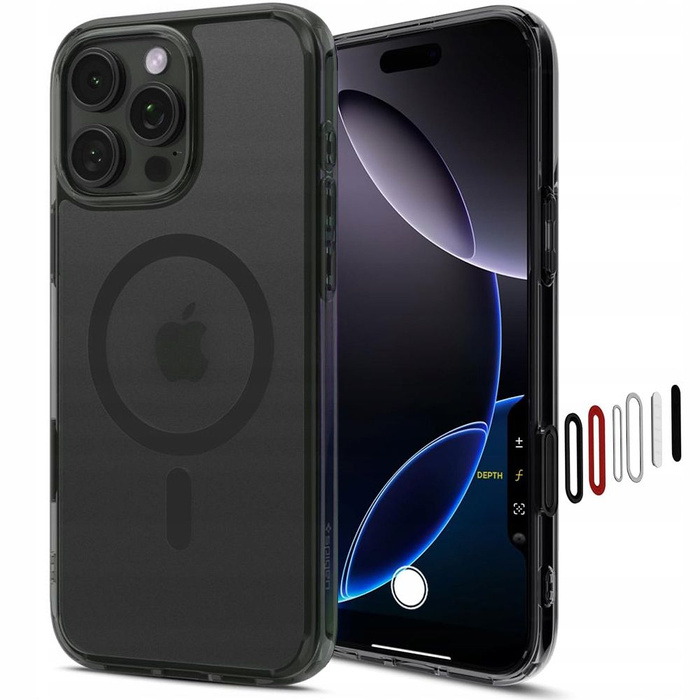 ETUI SPIGEN IPHONE 16 PRO MAX ULTRA HYBRID ”T” MAG MAGSAFE MATOWE CZARNE