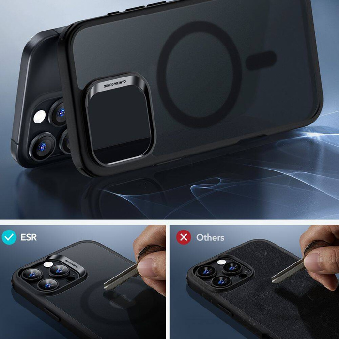 Etui ESR CLASSIC HYBRID HALOLOCK MAGSAFE & TEMPERED GLASS IPHONE 16 PRO MAX FROSTED BLACK