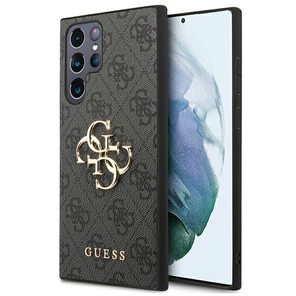 Etui GUESS Samsung Galaxy S22 Ultra 4G Big Metal Logo Szary Hardcase