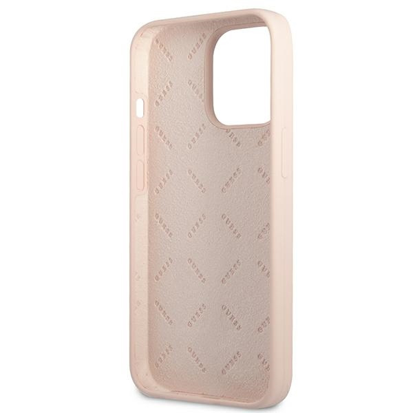 Etui GUESS Apple iPhone 13 13 Pro Silicone Triangle Różowy Hardcase
