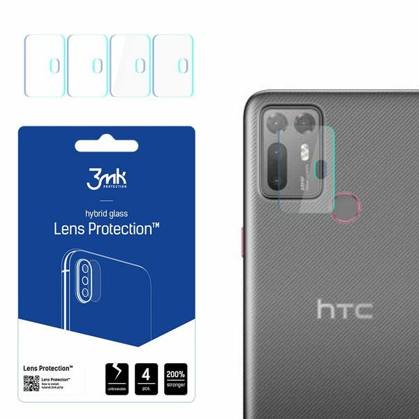 Szkło Hybrydowe 3MK HTC Desire 20 Plus Lens Protect Ochrona Na Obiektyw Aparatu 4szt Glass