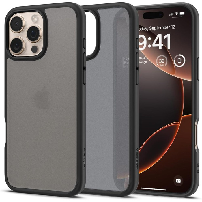 ETUI SPIGEN ULTRA HYBRID IPHONE 16 PRO FROST BLACK