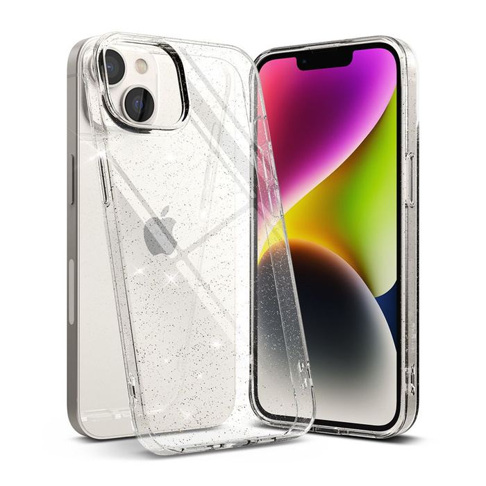 ETUI RINGKE AIR IPHONE 14 PLUS GLITTER CLEAR