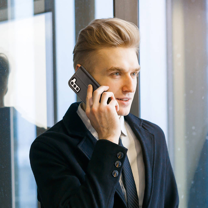 Dux Ducis Hivo etui Samsung Galaxy S23+ pokrowiec z klapką portfel podstawka blokada RFID czarne