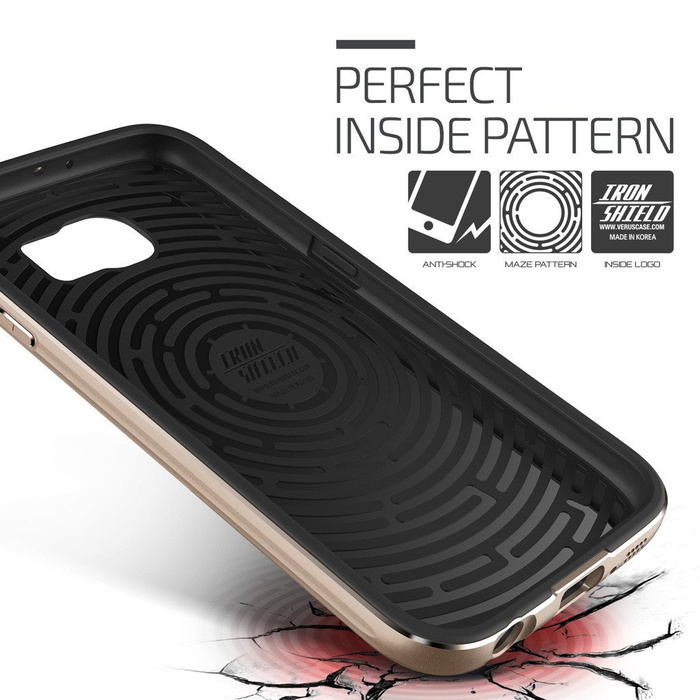 Etui Samsung Galaxy S6 VERUS Iron Shield Gold Jak Spigen SGP Pokrowiec