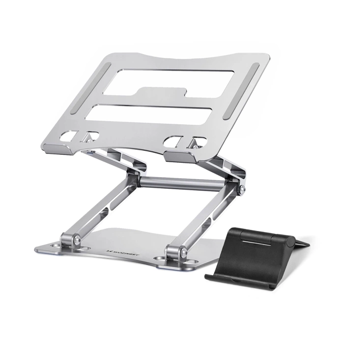 Podstawka pod laptopa Wozinsky WRS-CPY75DSS aluminiowa + Gratis! podstawka do smartfona - srebrna