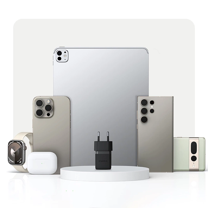 Ładowarka sieciowa Baseus Palm 1C 20W (z kablem Baseus Mini White USB-C 60W (20V/3A) 1m) - czarna