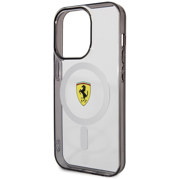 Etui Ferrari FEHMP14LURKT iPhone 14 Pro 6,1" przezroczysty/transparent hardcase Outline Magsafe Case
