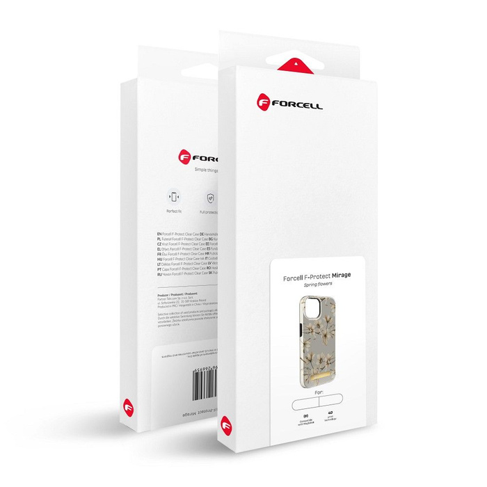 FORCELL F-PROTECT Mirage futerał kompatybilny z MagSafe do IPHONE 15 Plus spring flowers