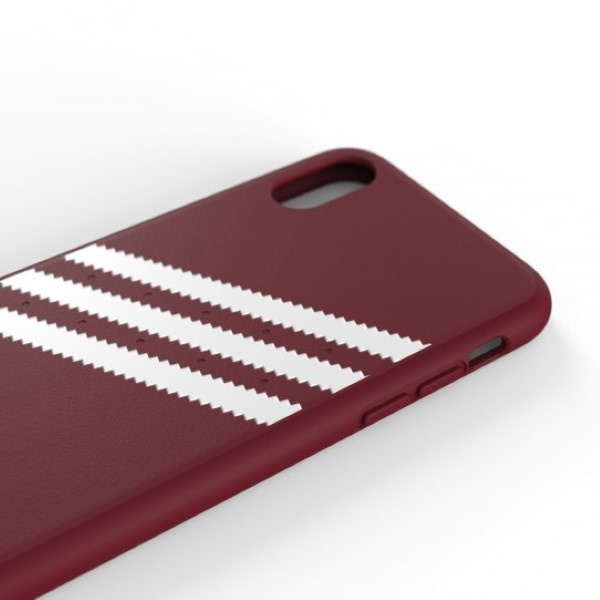 Etui Adidas OR Moulded PU Suede iPhone X/XS burgundowy/collegiate burgundy 33282