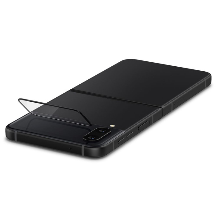 SZKŁO HARTOWANE SPIGEN GLASS FC ”EZ FIT” + HINGE FILM 2-PACK GALAXY Z FLIP 4 BLACK