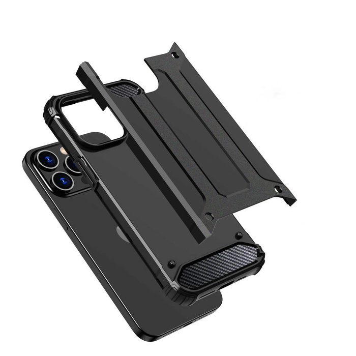 Etui Pancerne etui do iPhone 15 Pro Max Hybrid Armor - czarne Case
