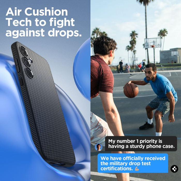 Etui Spigen Liquid Air Samsung Galaxy A55 5g Matte Black Case