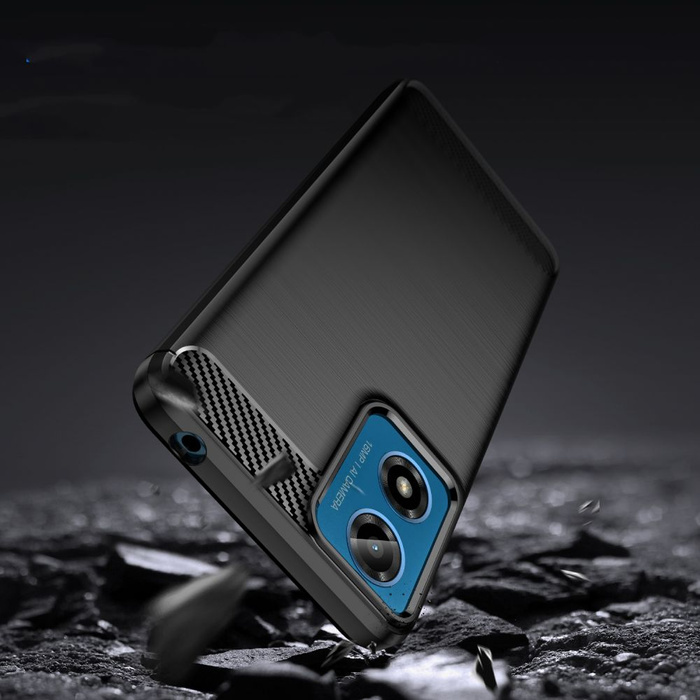Etui Tech-protect Tpucarbon Motorola Moto G24 / G24 Power / G04 Black