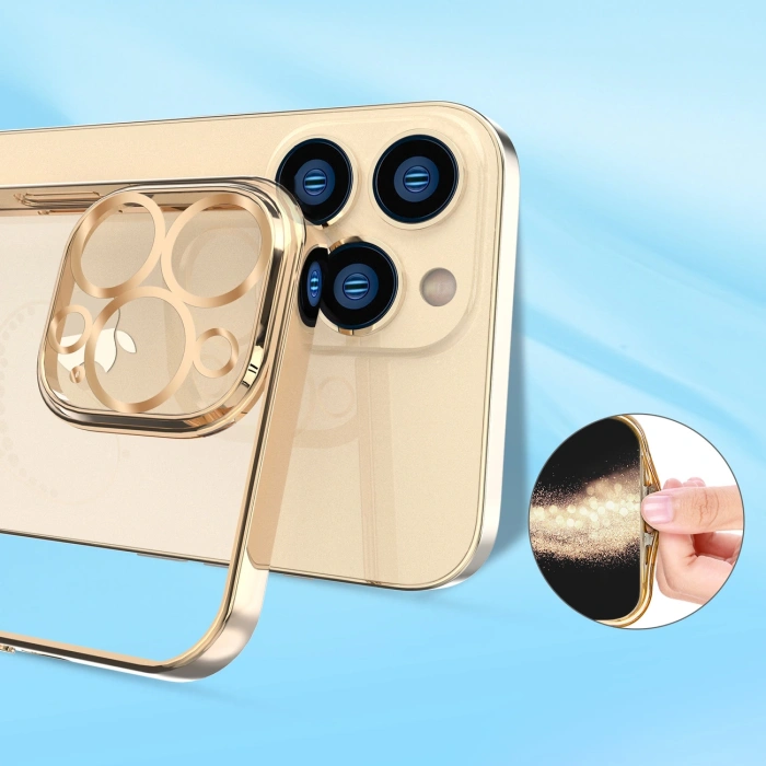 Kingxbar Wish Series etui ozdobione oryginalnymi Kryształami Swarovskiego iPhone 13 niebieski