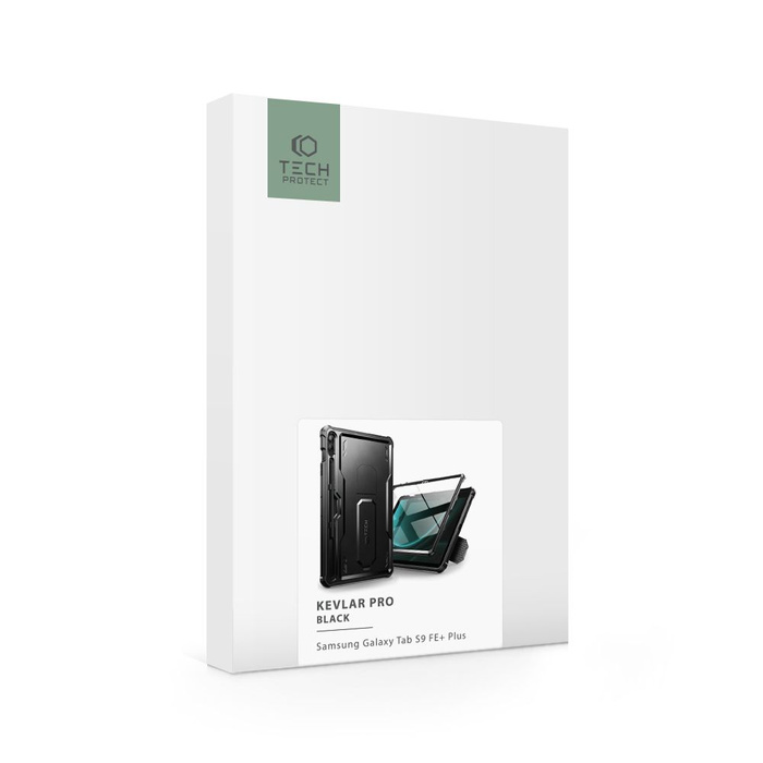 Etui Tech-protect Kevlar Pro Samsung Galaxy Tab S9 Fe Plus 12.4 X610 / X616b Black Case