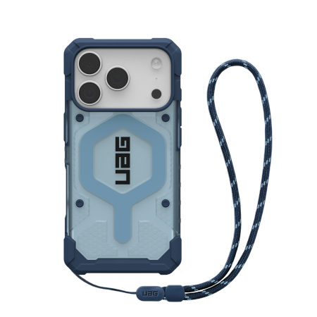 UAG Pathfinder Clear MagSafe Bundle - etui do iPhone 17 Pro kompatybilne z MagSafe oraz smycz na nadgarstek (blues)