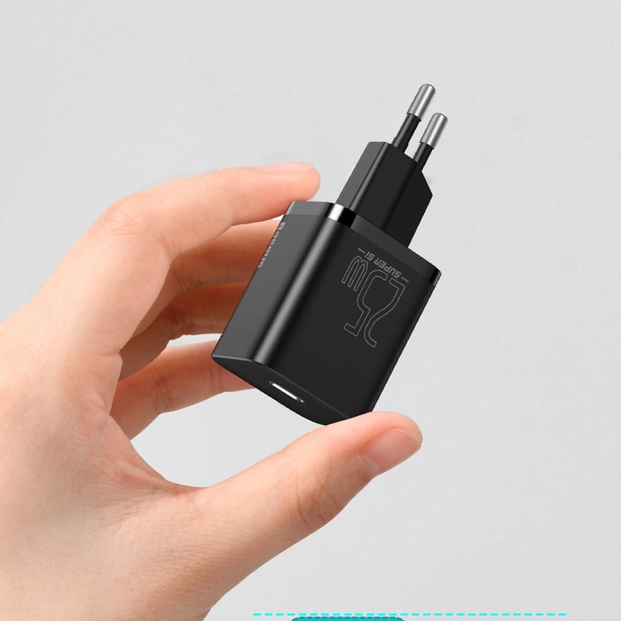 Baseus Super Si 1C szybka ładowarka USB Typ C 25W Power Delivery Quick Charge czarny (CCSP020101)