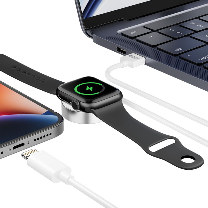 Kabel Lightning Tech-protect Ultraboost 2in1 Magnetic Charging Cable & Lightning 150cm Apple Watch Biały