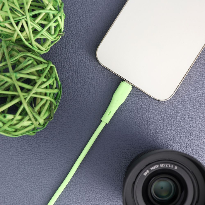 Kabel USB C do Lightning Forcell F-Energy PD 3A 27W Silicone 1 m C346 zielony