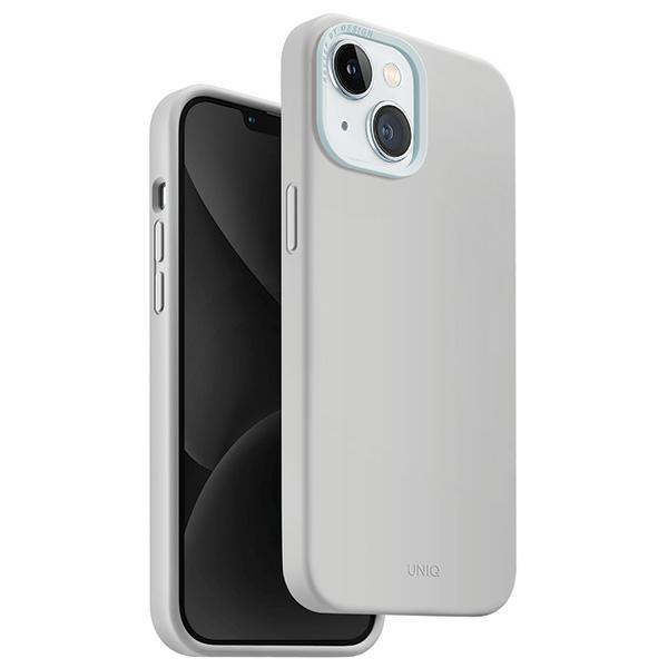 Etui UNIQ etui Lino Hue iPhone 15 6.1" Magclick Charging jasnoszary/chalk grey Case