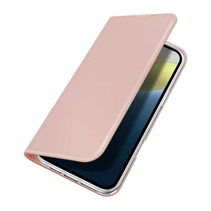 Etui Dux Ducis Skin Pro na iPhone 16 z klapką i miejscem na kartę - różowe