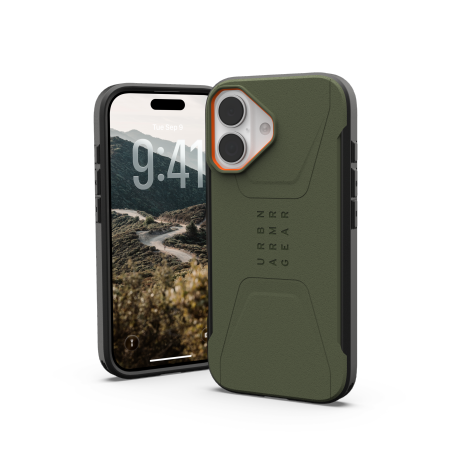 UAG Civilian MagSafe - etui do iPhone 17 kompatybilne z MagSafe (olive/orange)