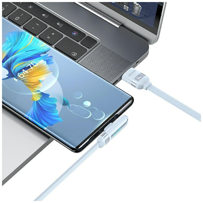 Kabel USAMS US-SJ651 66W USB-A/USB-C     1.2m niebieski