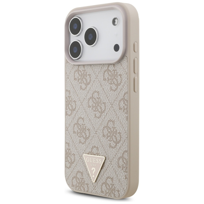 Etui Guess 4G Strap Triangle Logo        MagSafe do iPhone 17 Pro różowy