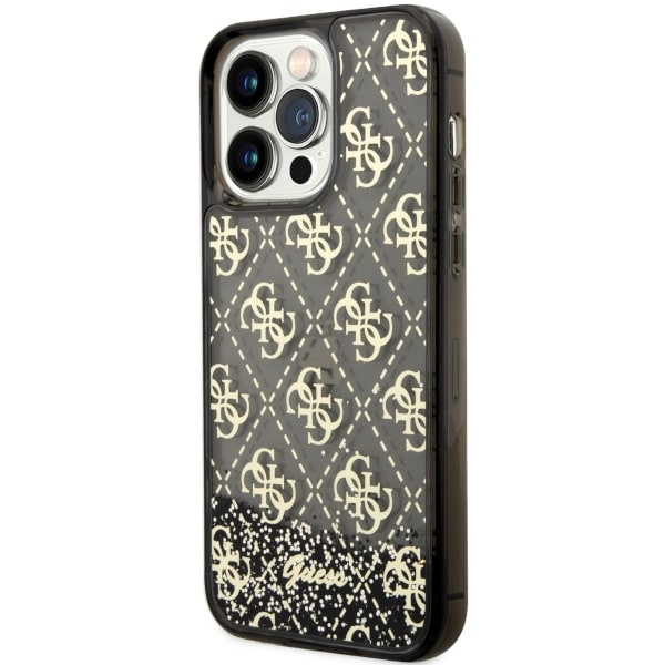 Etui Guess GUHCP14XLC4PSGK iPhone 14 Pro Max 6.7" czarny/black hardcase Liquid Glitter 4G Transculent Case
