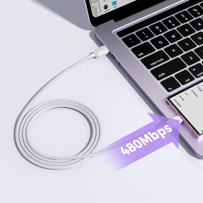 Kabel Joyroom Multi-Color Series A14 USB-A / USB-C 3A 1.2 m - biały