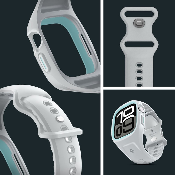 PASEK SPIGEN APPLE WATCH 10 (46 MM)  LIQUID AIR PRO SZARE