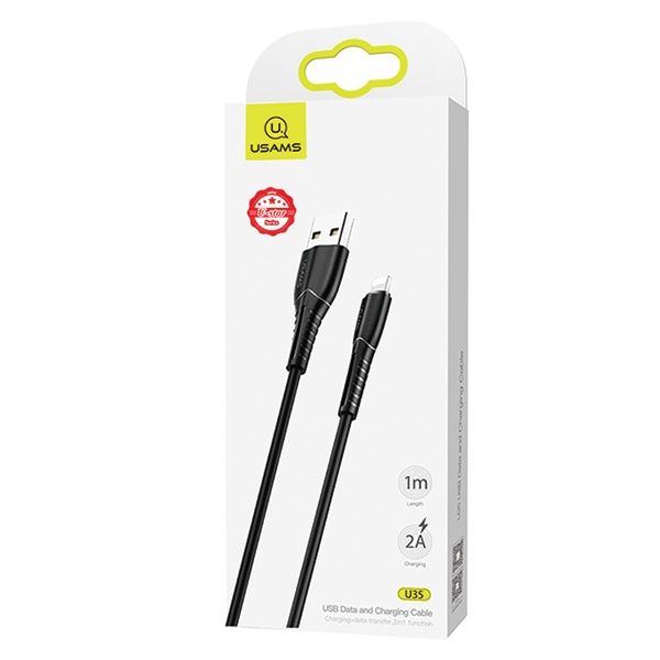 Kabel USAMS Lightning 2A Fast Charge 1m Czarny