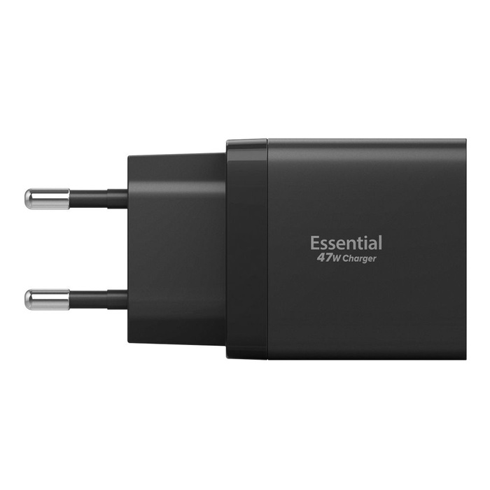 ŁADOWARKA SIECIOWA SPIGEN ESSENTIAL EE472EU 2-PORTOWA 47W CZARNA