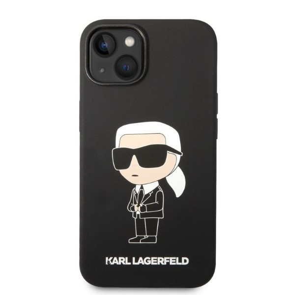 Etui KARL LAGERFELD Apple iPhone 14 Plus Silicone Ikonik Czarny Hardcase