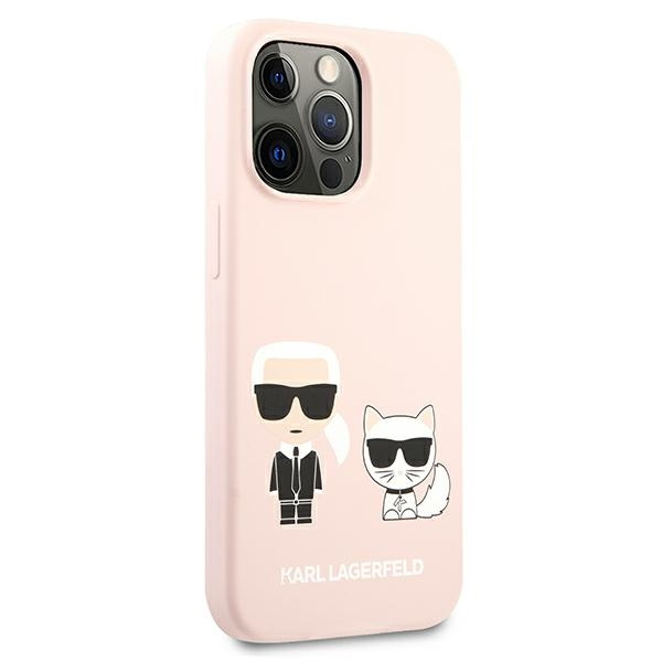 Etui KARL LAGERFELD Apple iPhone 13 13 Pro Silicone Karl & Choupette Jasnoróżowy Hardcase