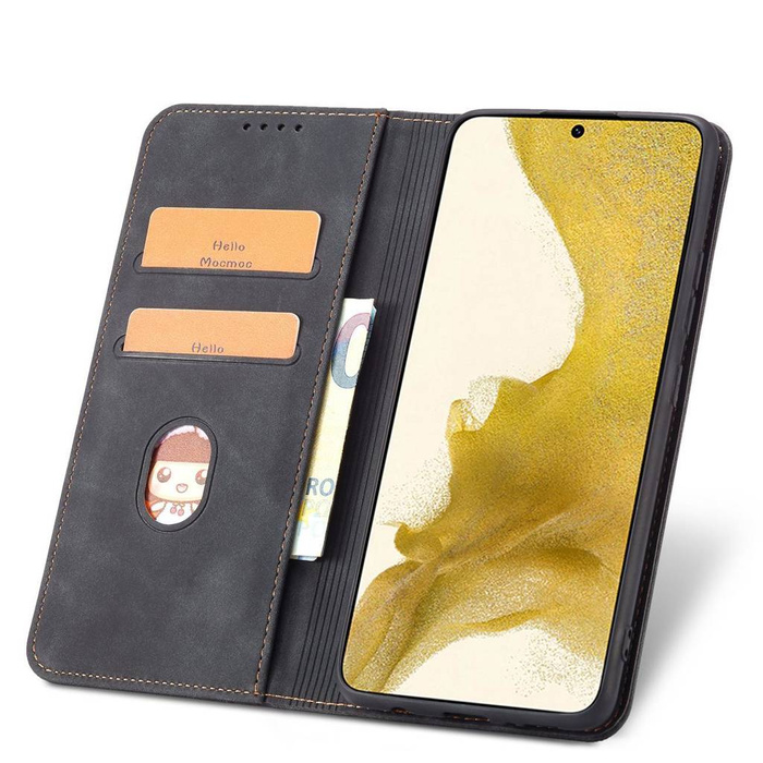 Magnet Fancy Case etui Samsung Galaxy S23 Ultra pokrowiec z klapką portfel podstawka czarne