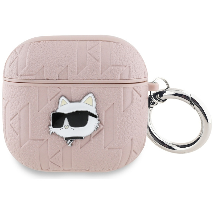 Etui Karl Lagerfeld Monogram Choupette    Head do AirPods 4 różowy