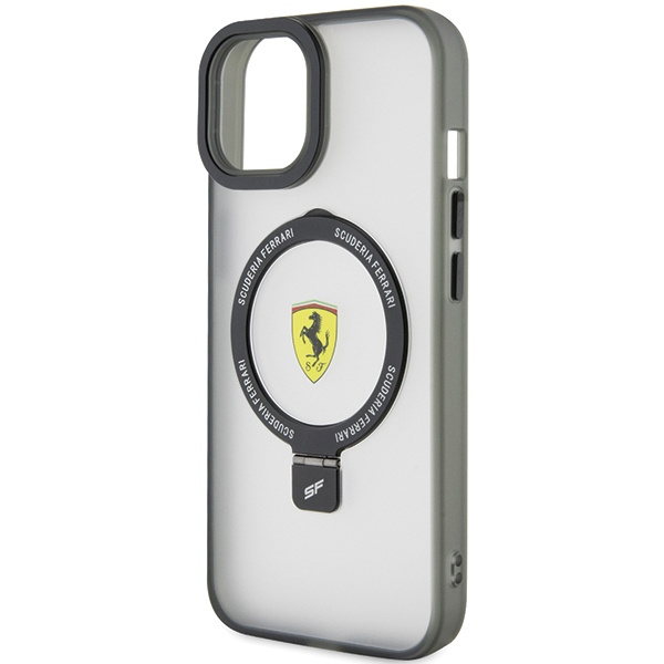Etui Ferrari FEHMP15SUSCAK iPhone 15 6.1" czarny/black hardcase Ring Stand 2023 Collection MagSafe Case