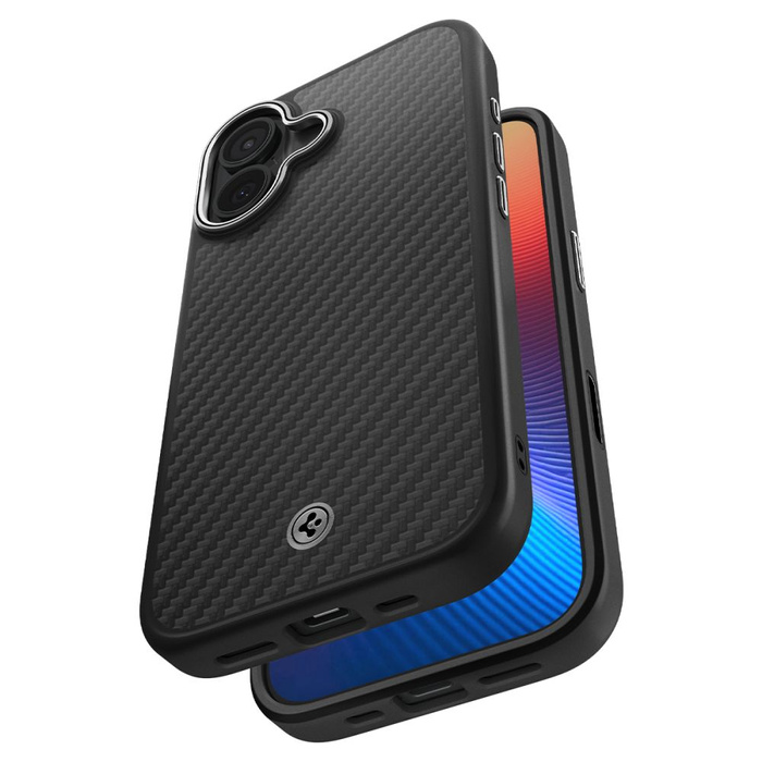 ETUI SPIGEN IPHONE 17 ENZO ARAMID ”T” MAG MAGSAFE BLACK/SILVER