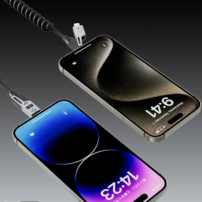 Kabel Dudao L20 Pro 4w1 USB-A / USB-C - Lightning / USB-C - czarny