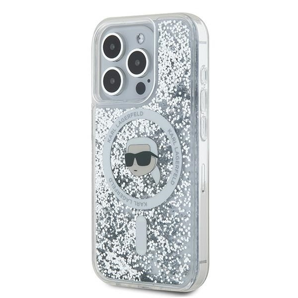Etui Karl Lagerfeld KLHMP15XLGKISGH iPhone 15 Pro Max 6.7" hardcase transparent Liquid Glitter Karl Head Magsafe