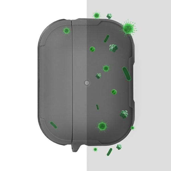 UNIQ etui Valencia AirPods Pro szary/gunmetal grey Antimicrobial