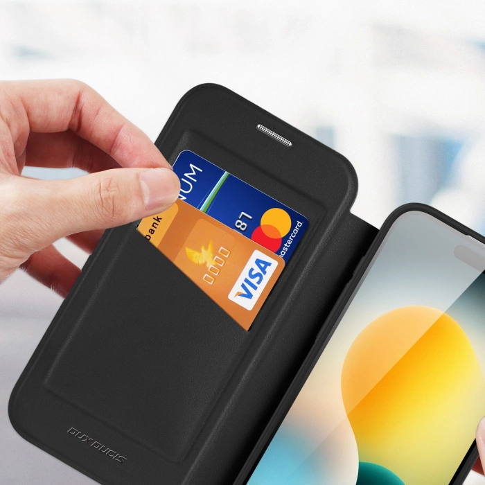 Etui Dux Ducis iPhone 17 Air Skin X Pro z portfelem MagSafe Czarne